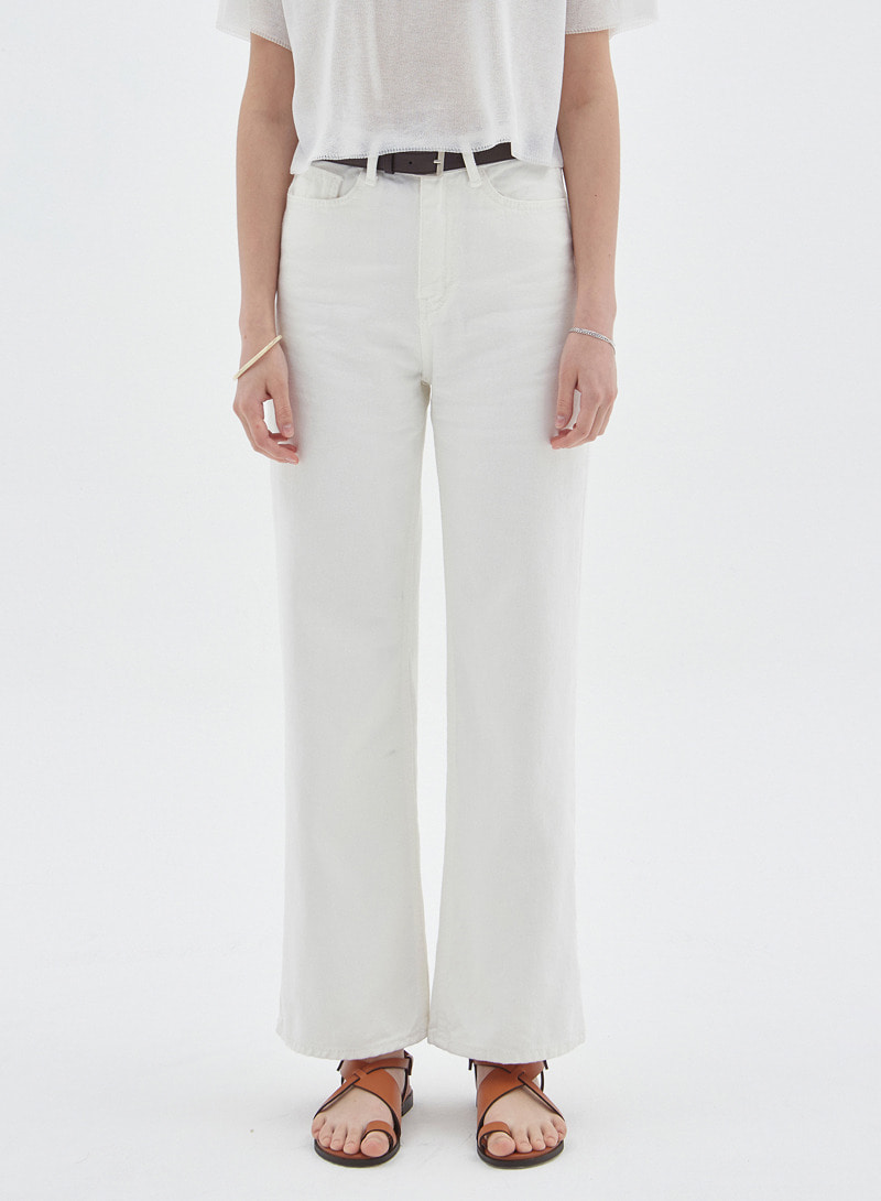 COTTON WIDE PANTS_IVORY